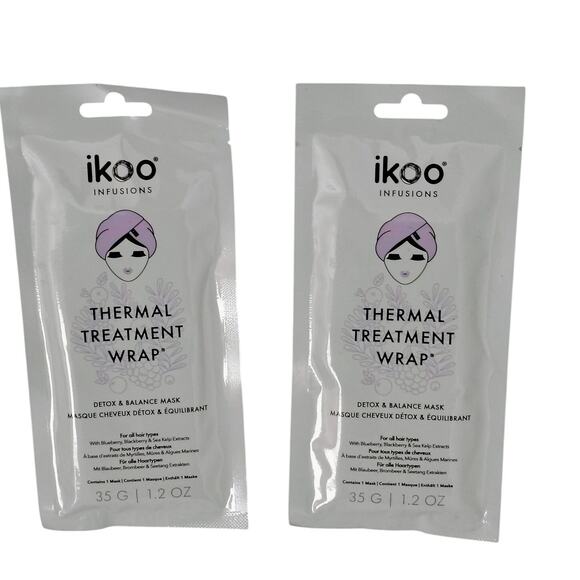 ikoo Other - Ikoo Thermal Treatment Wrap Detox & Balance Mask 1.2 oz. Set of 2 NEW Packets